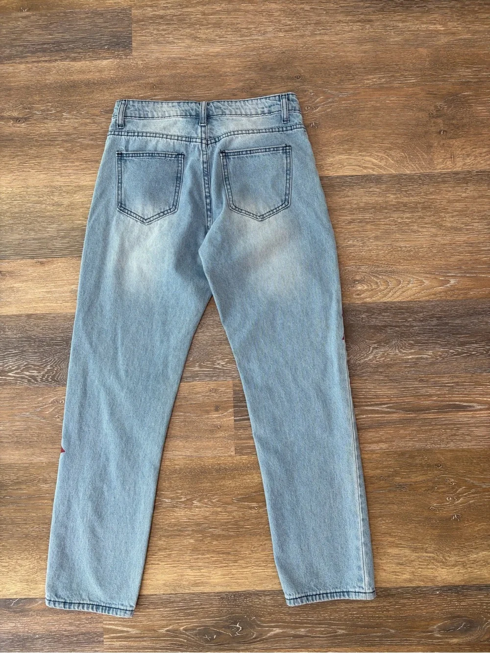 Misslook Painted Floral light distressed Jeans Size S